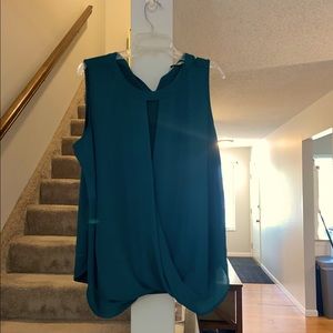 Dark Green tank top Blouse